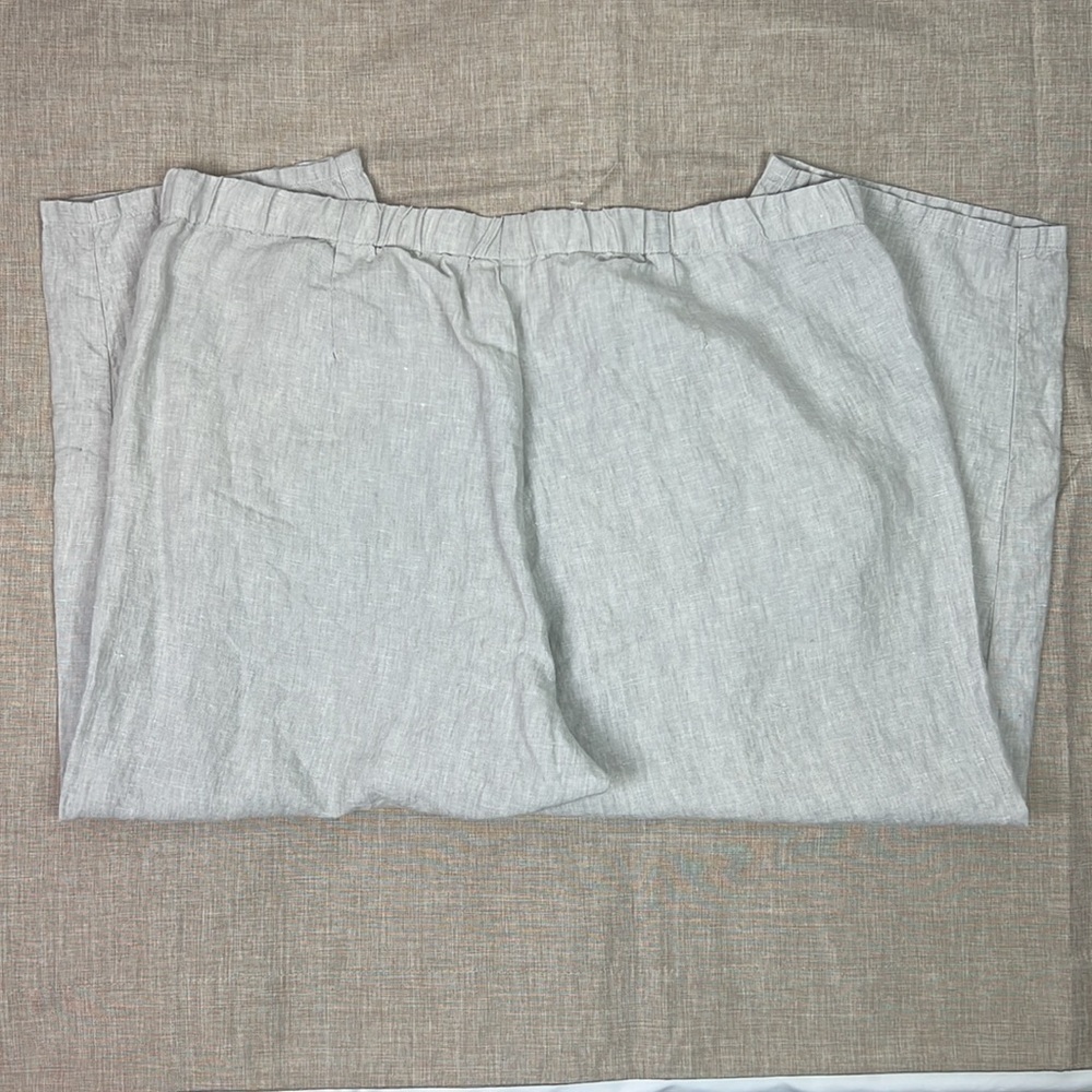 J.Jill New Women’s Large Pull-on Linen Pockets Cropped Lightweight Pant - Picture 3 of 9